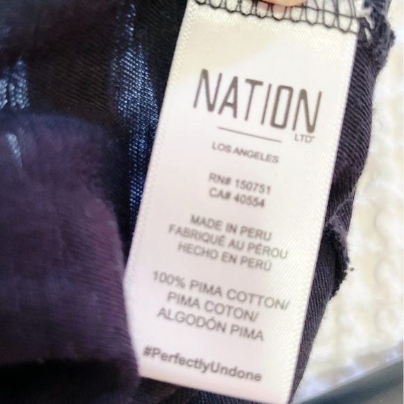 Nation LTD Pima Cotton Puff Sleeve Top – XS – Black - Picture 7 of 8